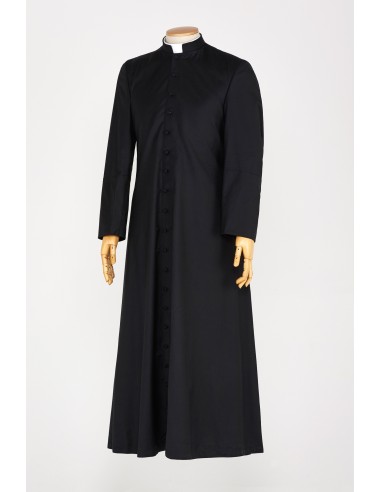 CASSOCK - BLACK WITH FUXIA PIPING