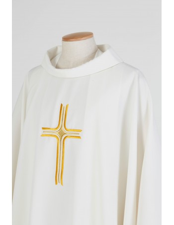 CHASUBLE ENFANT INTISSÉ BLANC